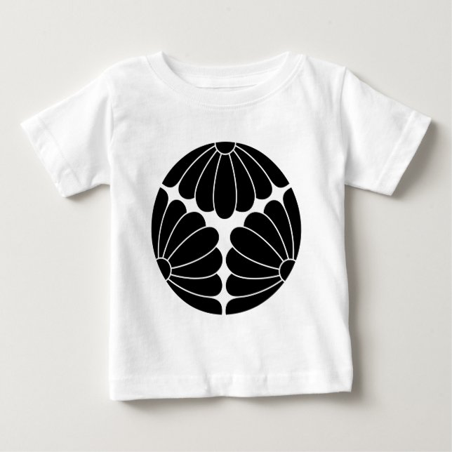 T-shirt Pour Bébé Chrysanthèmes traités (Devant)