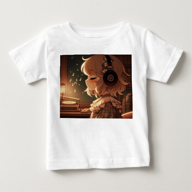 T-shirt Pour Bébé Chuchotements au clair de lune (Devant)