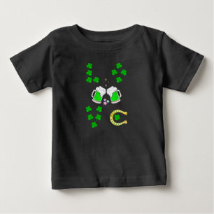 T-shirt Pour Bébé Chuck Shamrock Dublin Day Horseshoe irlandais