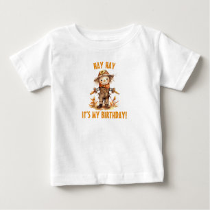 T-shirt Pour Bébé Chute Scarecrow mignon Anniversaire