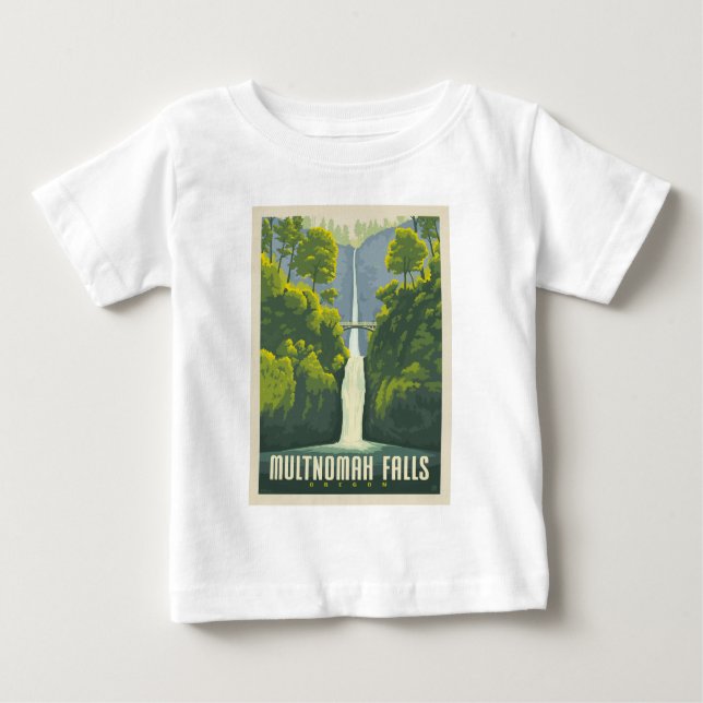 T-shirt Pour Bébé Chutes Multnomah | Oregon (Devant)