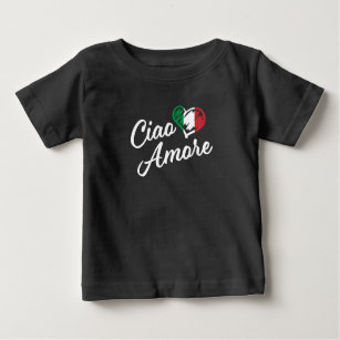 T-shirt Pour Bébé Ciao Amore - Italie Bonjour mon amour en italien
