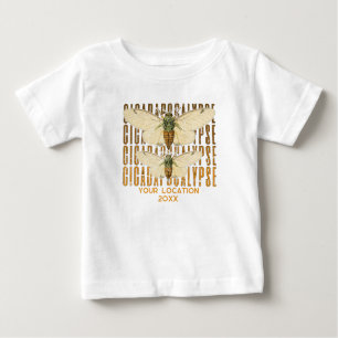 T-shirt Pour Bébé Cicada Cicadapocalypse 2024 Lieu personnalisé