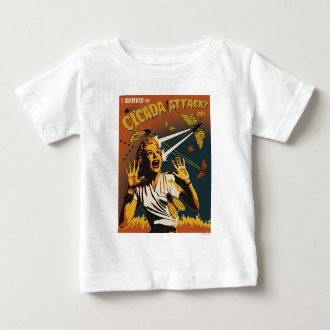 T-shirt Pour Bébé Cicada Femme Criante 2024 (Devant)
