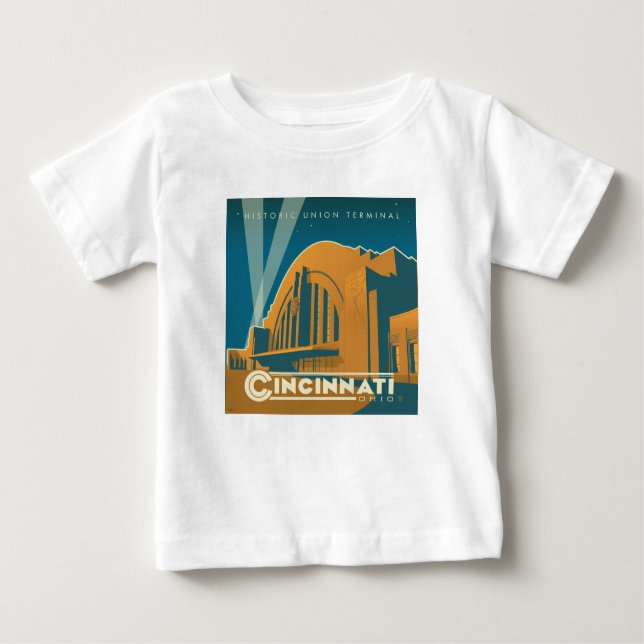 T-shirt Pour Bébé Cincinnati, Ohio | Terminal Union historique (Devant)
