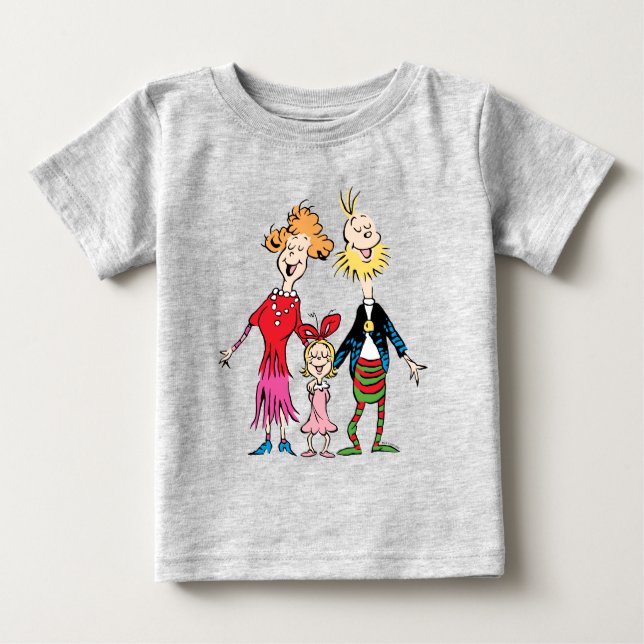 T-shirt Pour Bébé Cindy Lou Who's Family Portrait (Devant)