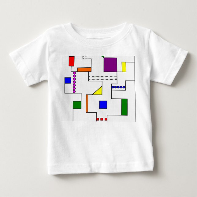 T-shirt Pour Bébé Circuits de Bauhaus (Devant)