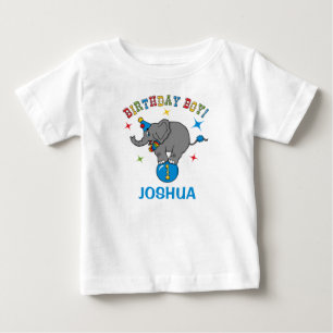 T-shirt Pour Bébé Circus Elephant 1er anniversaire
