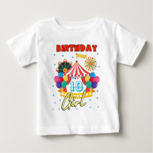 T-shirt Pour Bébé Cirque Carnaval Fille Thème Personnalisé