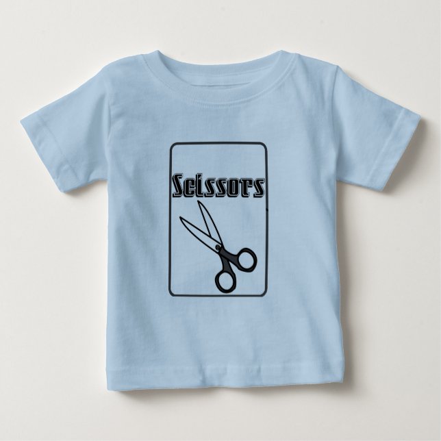 T-shirt Pour Bébé Ciseaux (Devant)