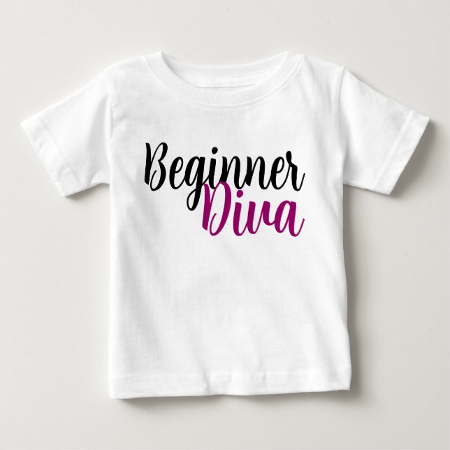 T-shirt Pour Bébé Citation de débutante diva mignonne et impertinent (Devant)