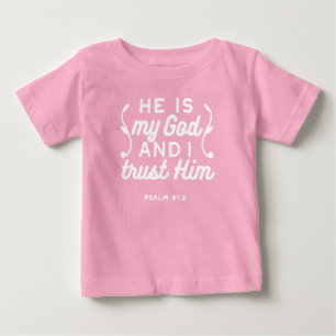 T-shirt Pour Bébé Citation de foi chrétienne – Confiez-vous en Dieu
