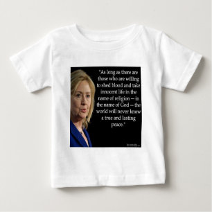 T-shirt Pour Bébé Citation de Hillary Clinton sur la religion du san