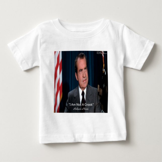 T-shirt Pour Bébé Citation de Nixon & Pas un Escroc (Devant)