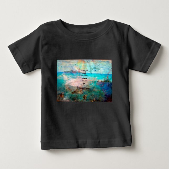 T-shirt Pour Bébé Citation De Rumi Inspiration Sur L'Univers (Devant)
