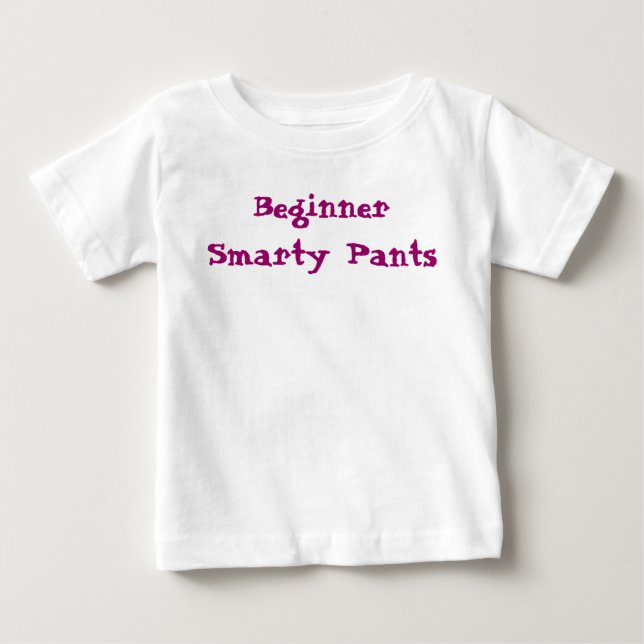 T-shirt Pour Bébé Citation Débutant Smarty Pants (Devant)