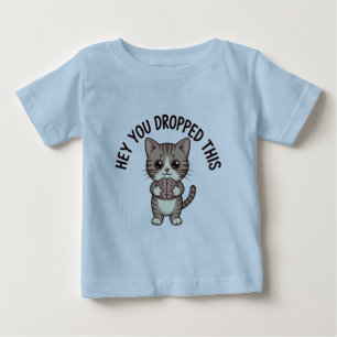 T-shirt Pour Bébé Citation Drôle de Chute de Cerveau de Chat