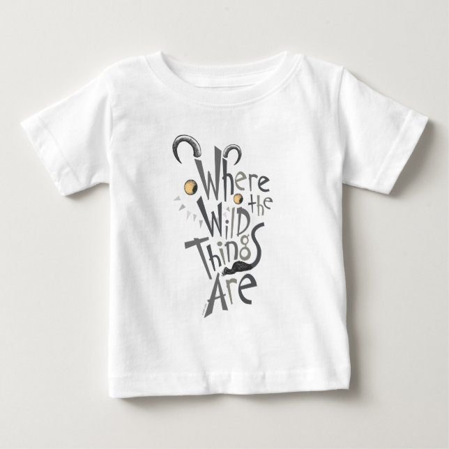 T-shirt Pour Bébé Citation graphique de Where the Wild Things Are (Devant)