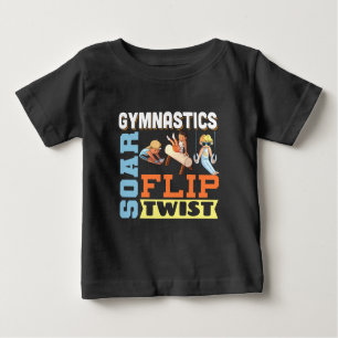 T-shirt Pour Bébé Citation Gymnastique Garçons - Tourner Tourner