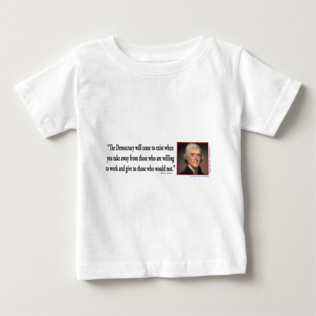 T-shirt Pour Bébé Citations de Thomas Jefferson (Devant)
