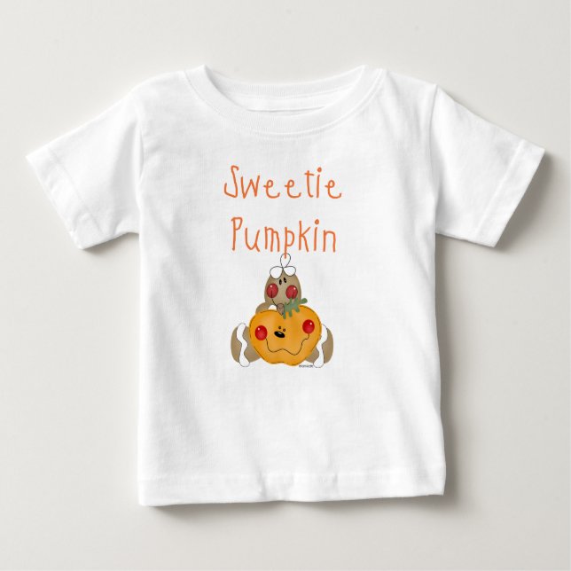 T-shirt Pour Bébé Citrouille de bonbon (Devant)