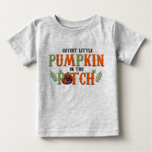 T-shirt Pour Bébé Citrouille de coupe dans le correctif