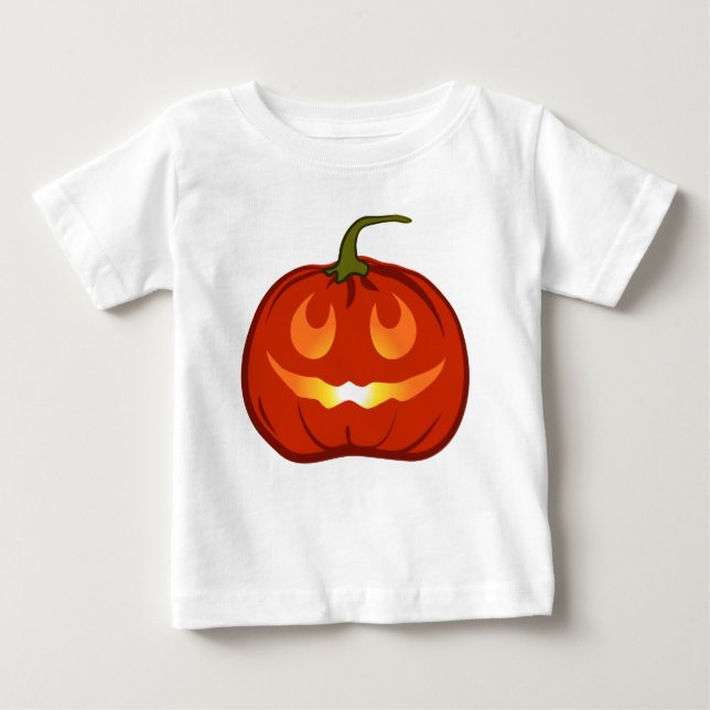 T-shirt Pour Bébé Citrouille de sourire (Devant)