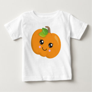 T-shirt Pour Bébé Citrouille D'Halloween, Citrouille Souriant, Trick