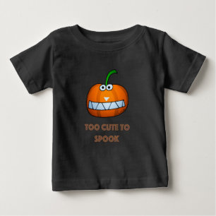 T-shirt Pour Bébé citrouille d'Halloween mignonne avec un visage drô