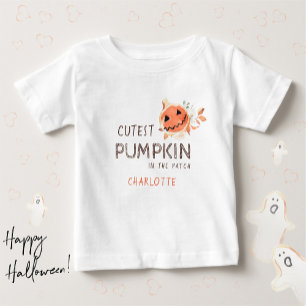 T-shirt Pour Bébé 🎃 Citrouille le plus croustillant dans l'Hallowee