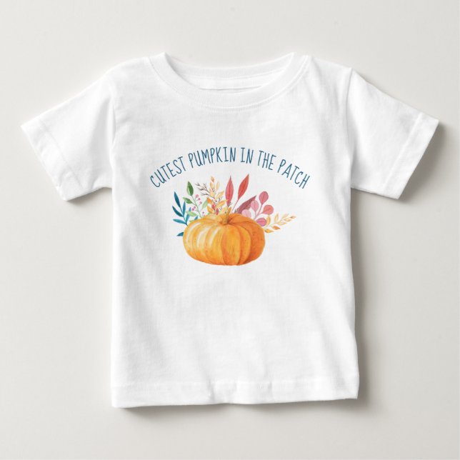 T-shirt Pour Bébé Citrouille le plus précis dans le patch (Devant)