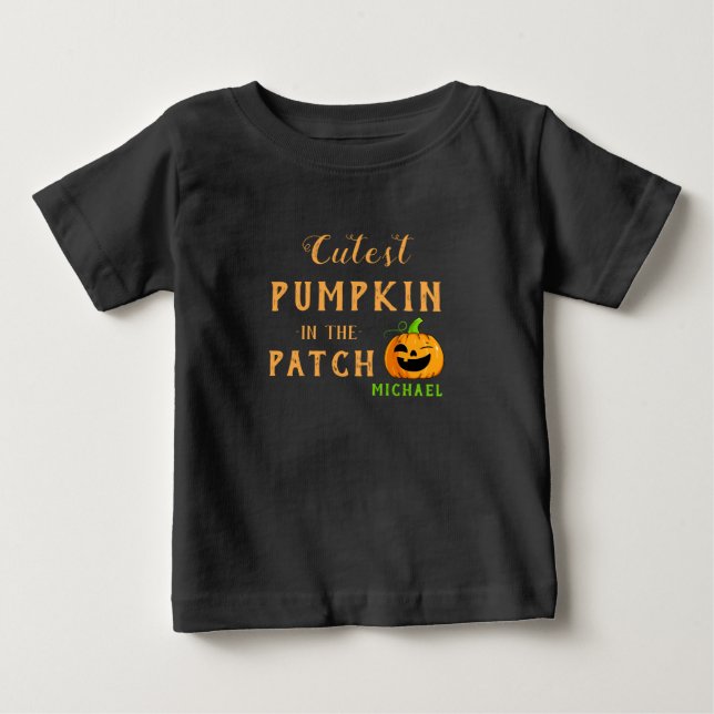 T-shirt Pour Bébé Citrouille le plus précis dans le patch Unisex per (Devant)