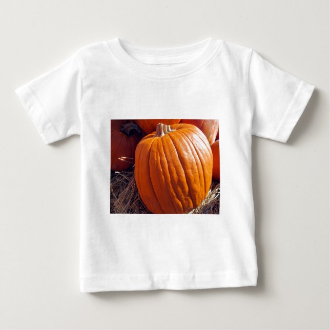 T-shirt Pour Bébé Citrouille orange (Devant)