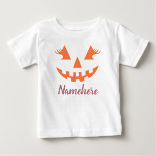 T-shirt Pour Bébé Citrouille Personnalisée Jack O Lantern pour Hallo
