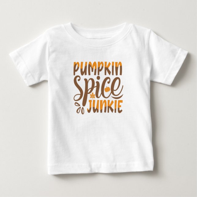T-shirt Pour Bébé Citrouille Spice Junkie (Devant)