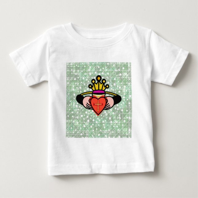 T-shirt Pour Bébé Claddagh. (Devant)