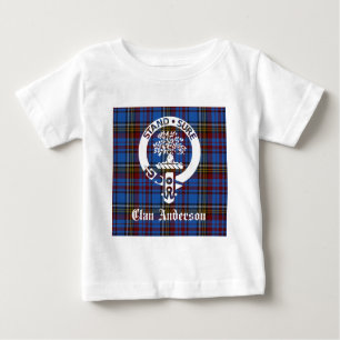 T-shirt Pour Bébé Clan écossais Anderson Crest & Tartan