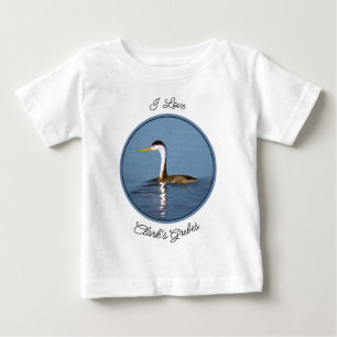 T-shirt Pour Bébé Clark's Grebe Painting - Art original pour les ois