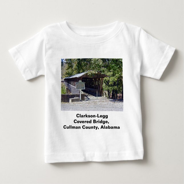 T-shirt Pour Bébé Clarkson Pont couvert Alabama (Devant)
