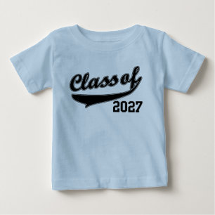 T-shirt Pour Bébé Classe de 2027, T-shirt drôle mignon de bébé