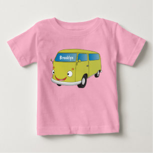 T-shirt Pour Bébé Classic lime green van cartoon