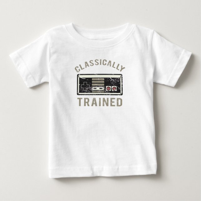 T-shirt Pour Bébé Classically Trained Retro Gaming Video Game Contro (Devant)