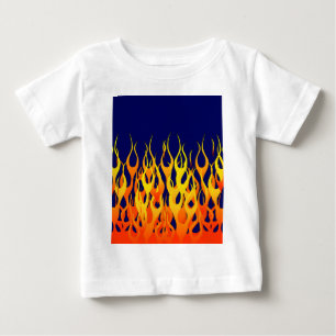 T-shirt Pour Bébé Classique vibrant emballant des flammes sur le