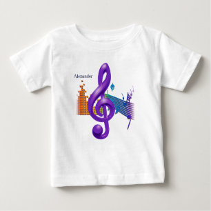 T-shirt Pour Bébé Clé Arbre Purple Conception Élégante - Personnalis