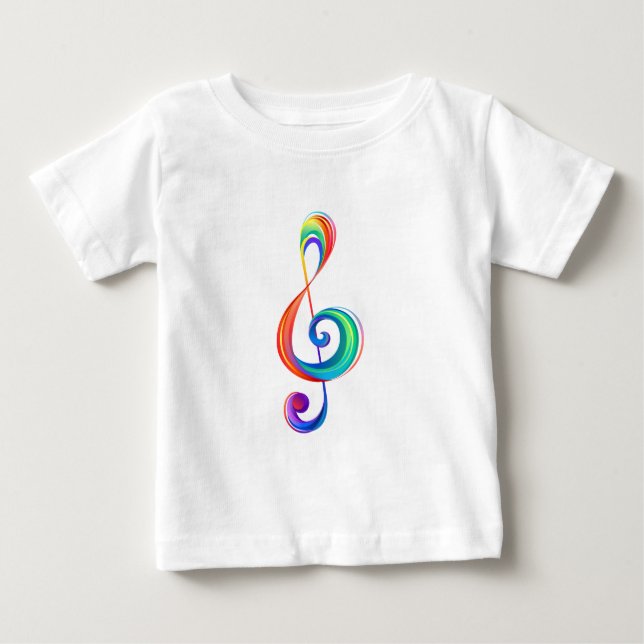 T-shirt Pour Bébé Clé arc-en-ciel (Devant)