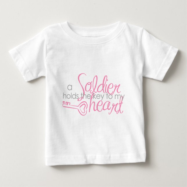 T-shirt Pour Bébé Clé de mon coeur (Devant)
