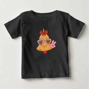 T-shirt Pour Bébé Cloche de la paix de Noël