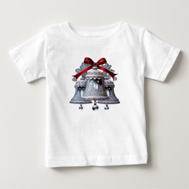T-shirt Pour Bébé Cloches en argent (Devant)