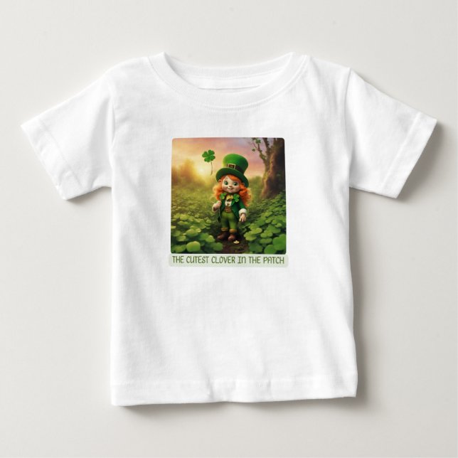 T-shirt Pour Bébé Clover de coupe dans le patch (Devant)