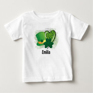 T-shirt Pour Bébé Clover Shamrock de Jour de la Saint Patrick de nom